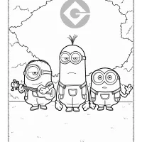 bob kevin and stuart minion coloring sheet