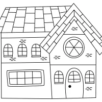 Cute Cartoon Home Coloring Page 14 cute cartoon home coloring page