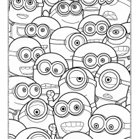 family of minions coloring pages