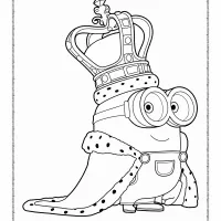 king minion bob coloring pages