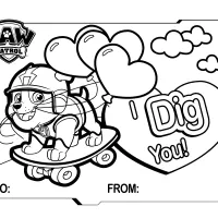 Paw Patrol Valentines Day Coloring Sheet 02 50 paw patrol valentines day coloring sheet 02