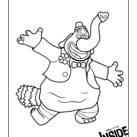 bing bong from inside out coloring sheet