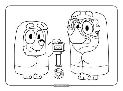 Bluey I Love My Grandma Coloring Sheet