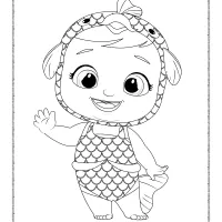 cry babies harper coloring sheet