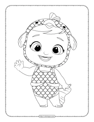 Cry Babies Harper Coloring Sheet