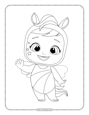 Cry Babies Jenna Coloring Sheet