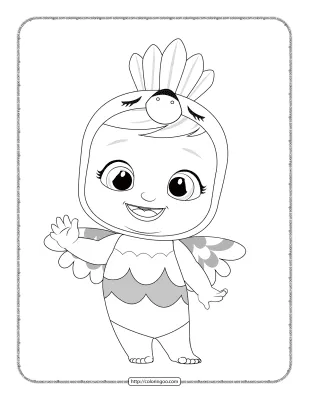 Cry Babies Sidney Coloring Sheet