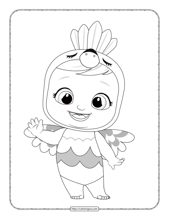 Cry Babies Sidney Coloring Sheet 1 cry babies sidney coloring sheet