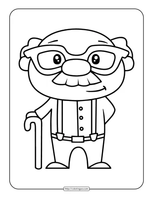 GrandPa Pdf Coloring Sheet