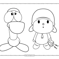 pocoyo coloring sheet for kids