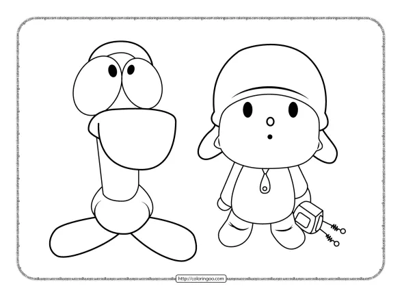 pocoyo coloring sheet for kids