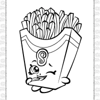 Shopkins Fiona Fries Coloring Page 58 shopkins fiona fries coloring page
