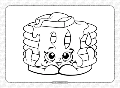 Shopkins Pamela Pancake Coloring Page