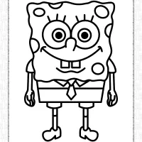 spongebob squarepants hand drawn coloring sheet