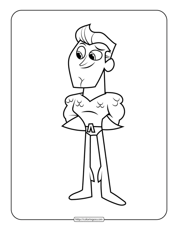 Teen Titans Go Aquaman Coloring Sheet 1 teen titans go aquaman coloring sheet