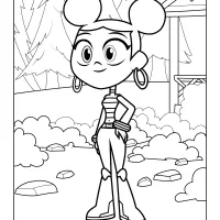 teen titans go bumblebee coloring sheet