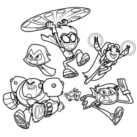 teen titans go coloring pages for kids