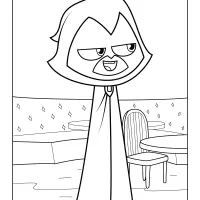 teen titans go raven coloring pages