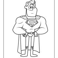 teen titans go superman coloring sheet