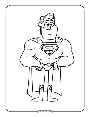 Teen Titans Go Superman Coloring Sheet