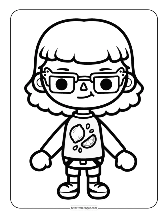 Toca Life Coloring Sheet for Girls 1 toca life coloring sheet for girls