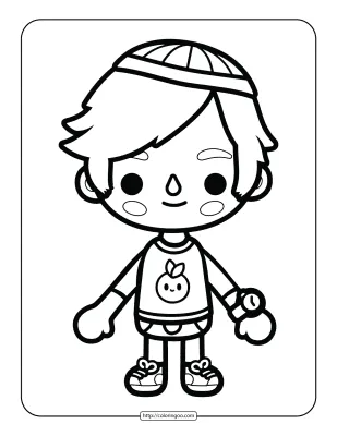 Toca Life Coloring Sheet for Kids