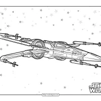 star wars x wing starfighter coloring page