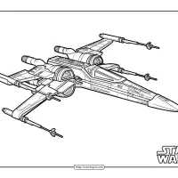 star wars x wing starfighter coloring sheet