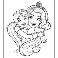 barbie and chelsea coloring page