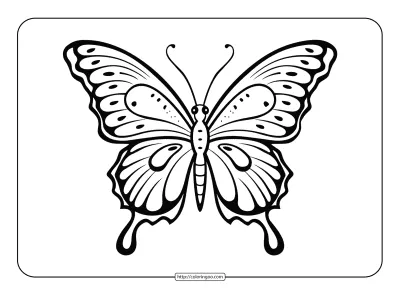 Beautiful Butterfly Coloring Page