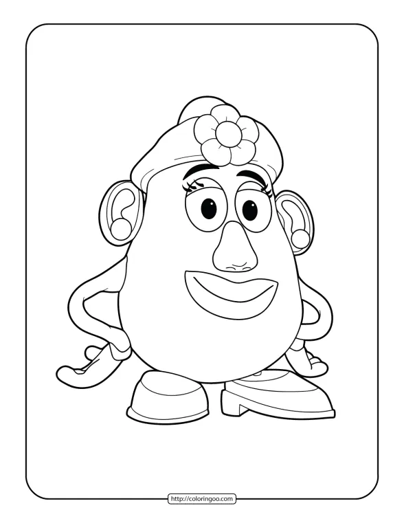 Mrs Potato Head Coloring Page 1 mrs potato head coloring page