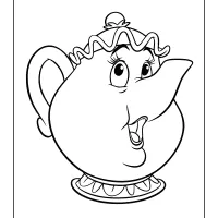 Mrs. Potts Coloring Page 15 mrs potts coloring page