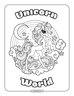 Coloring Pages for Children Unicorns