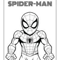 strong spider man coloring page