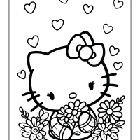 hello kitty coloring sheet for girls