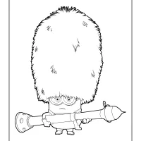 soldier minion coloring page