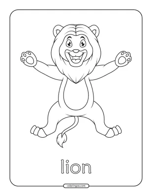 Free Printable Cute Lion Coloring Pages