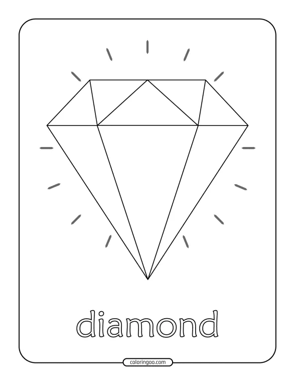 Free Printable Diamond Coloring Pages 1 free printable diamond coloring pages