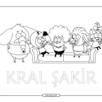 Kral Şakir ve Ailesi Boyama Sayfası 16 kral sakir ve ailesi boyama sayfasi
