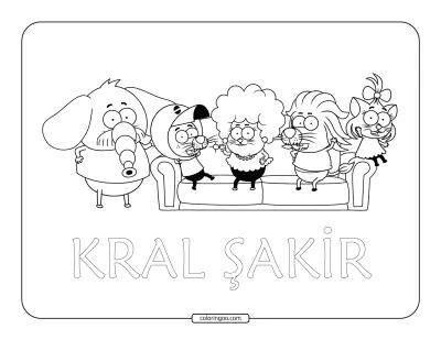 Kral Şakir ve Ailesi Boyama Sayfası