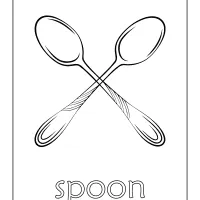Printable Spoon Coloring Page - Book PDF 43 printable spoon coloring page book pdf