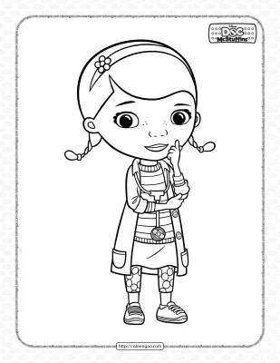 Cute Dottie McStuffins Colouring Pages
