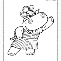 Cute Hallie from Dottie McStuffins Coloring Page 14 cute hallie from dottie mcstuffins coloring page