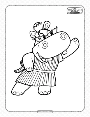 Cute Hallie from Dottie McStuffins Coloring Page