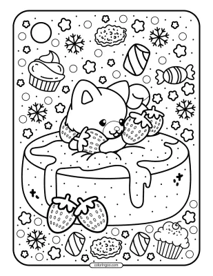 Cute Kawaii Coloring Pages 10