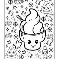 Cute Kawaii Coloring Pages 13 9 cute kawai coloring pages 013