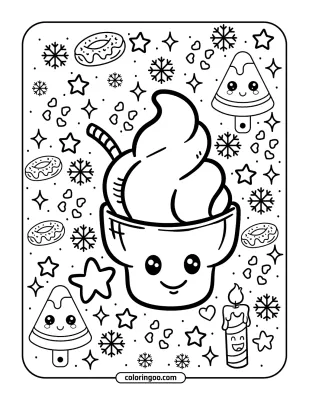 Cute Kawaii Coloring Pages 13