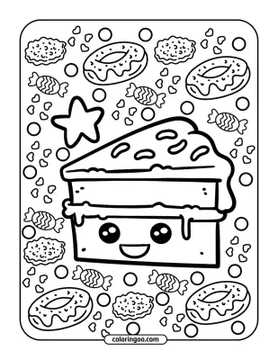 Cute Kawaii Coloring Pages 16