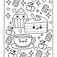 Cute Kawaii Coloring Pages 18 4 cute kawai coloring pages 018