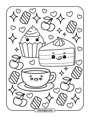 Cute Kawaii Coloring Pages 18